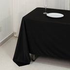 Scuba Rectangular 72"x120" Tablecloth Black - Wrinkle Free & Stain Resistant Table Cover - Bell Racket Store