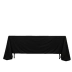 Scuba Rectangular 72"x120" Tablecloth Black - Wrinkle Free & Stain Resistant Table Cover - Bell Racket Store