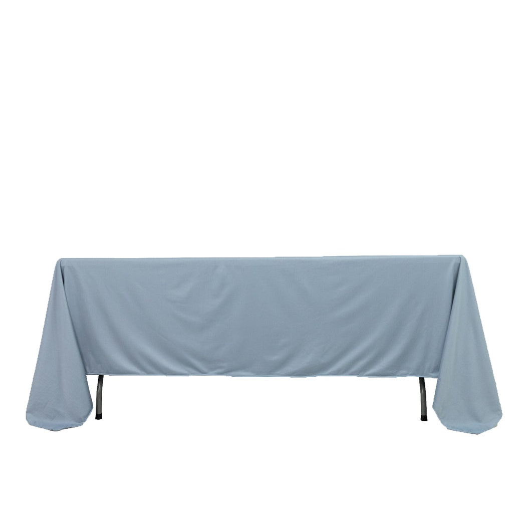 Scuba Rectangular 72"x120" Tablecloth Dusty Blue - Wrinkle Free & Stain Resistant Table Cover - Bell Racket Store