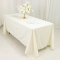 Scuba Rectangular 72"x120" Tablecloth Ivory - Wrinkle Free & Stain Resistant Table Cover - Bell Racket Store