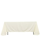 Scuba Rectangular 72"x120" Tablecloth Ivory - Wrinkle Free & Stain Resistant Table Cover - Bell Racket Store