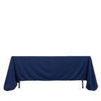 Scuba Rectangular 72"x120" Tablecloth Navy Blue - Wrinkle Free & Stain Resistant Table Cover - Bell Racket Store