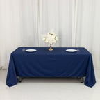 Scuba Rectangular 72"x120" Tablecloth Navy Blue - Wrinkle Free & Stain Resistant Table Cover - Bell Racket Store