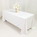 Scuba Rectangular 72"x120" Tablecloth White - Wrinkle Free & Stain Resistant Table Cover - Bell Racket Store