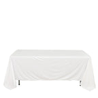 Scuba Rectangular 72"x120" Tablecloth White - Wrinkle Free & Stain Resistant Table Cover - Bell Racket Store