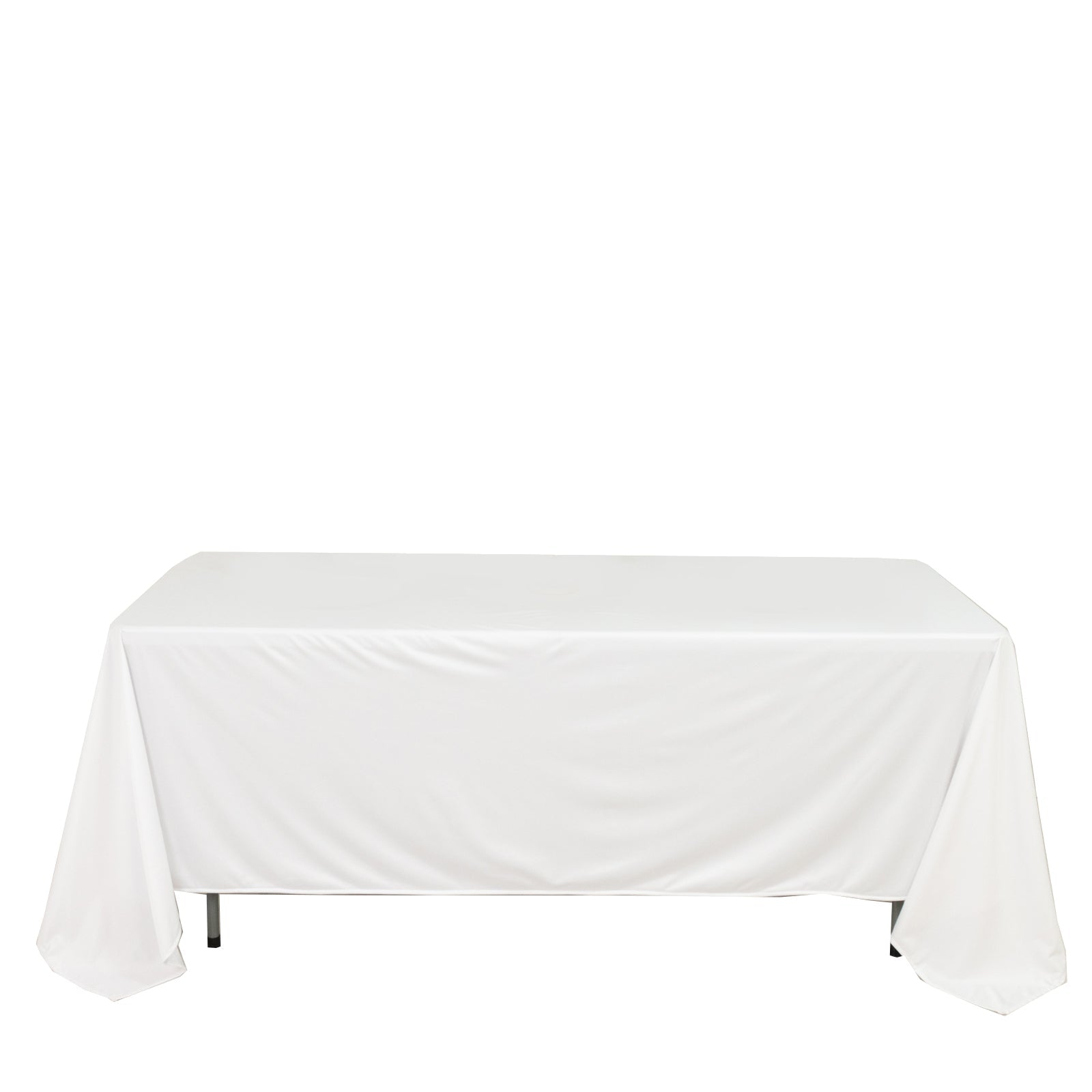 Scuba Rectangular 72"x120" Tablecloth White - Wrinkle Free & Stain Resistant Table Cover - Bell Racket Store