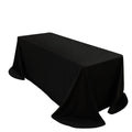 Scuba Rectangular 90"x132" Tablecloth Black with Rounded Corners â€“ Seamless, Wrinkle Free & Stain Resistant Table Cover - Bell Racket Store