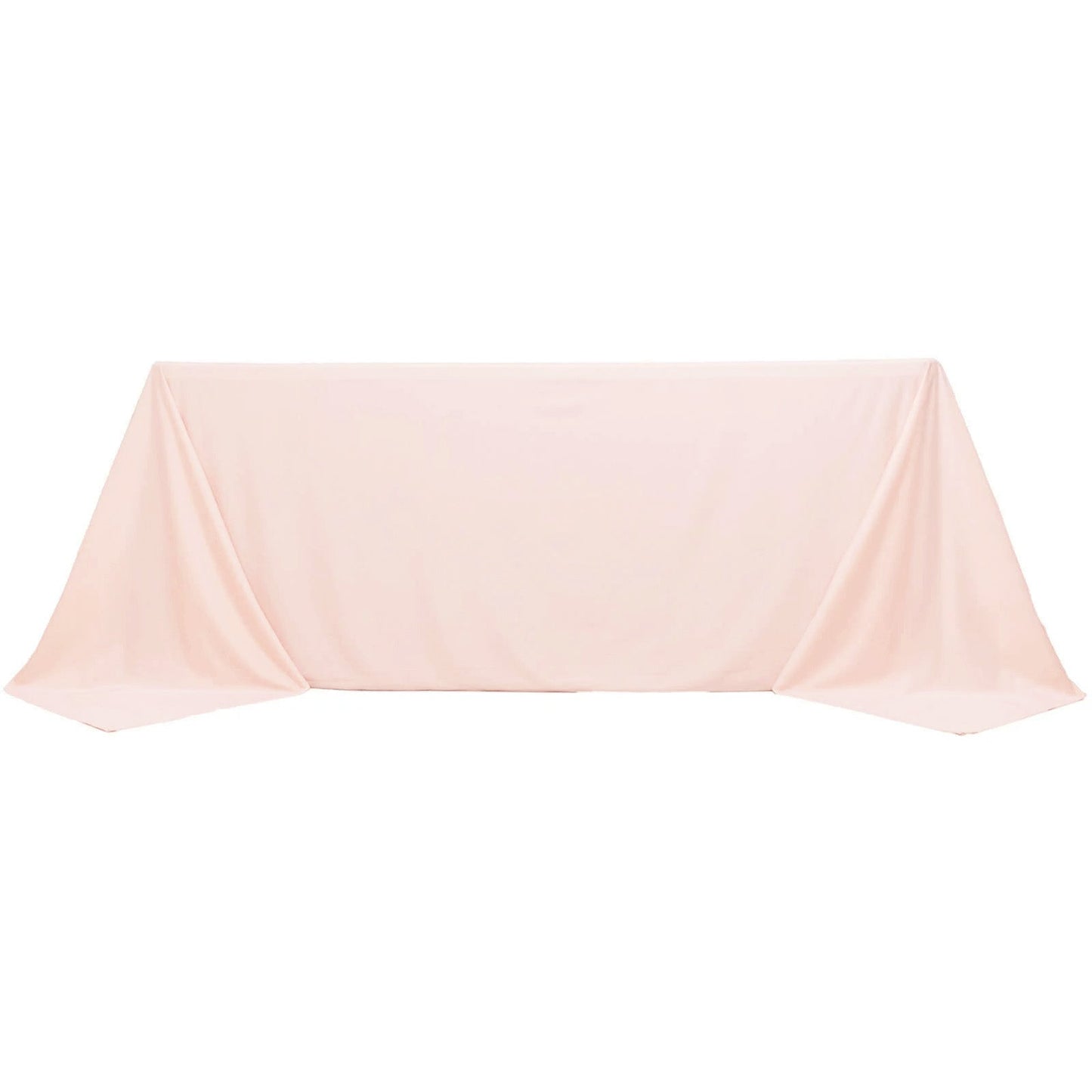 Scuba Rectangular 90"x132" Tablecloth Blush - Wrinkle Free, Stain Resistant & Seamless Table Cover - Bell Racket Store