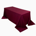 Scuba Rectangular 90"x132" Tablecloth Burgundy - Wrinkle Free, Stain Resistant & Seamless Table Cover - Bell Racket Store