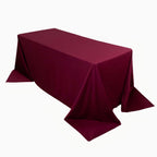 Scuba Rectangular 90"x132" Tablecloth Burgundy - Wrinkle Free, Stain Resistant & Seamless Table Cover - Bell Racket Store