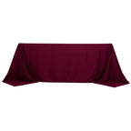 Scuba Rectangular 90"x132" Tablecloth Burgundy - Wrinkle Free, Stain Resistant & Seamless Table Cover - Bell Racket Store