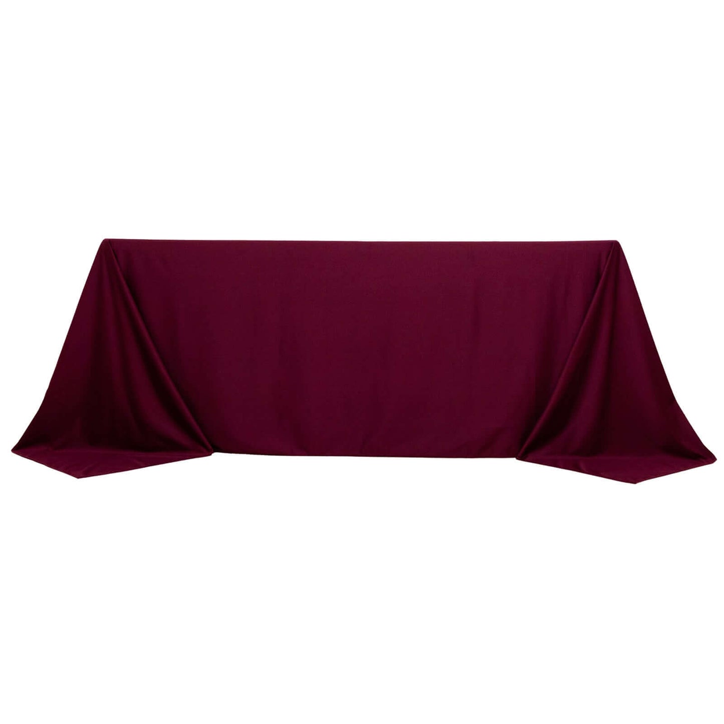 Scuba Rectangular 90"x132" Tablecloth Burgundy - Wrinkle Free, Stain Resistant & Seamless Table Cover - Bell Racket Store