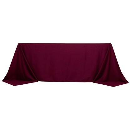 Scuba Rectangular 90"x132" Tablecloth Burgundy - Wrinkle Free, Stain Resistant & Seamless Table Cover - Bell Racket Store