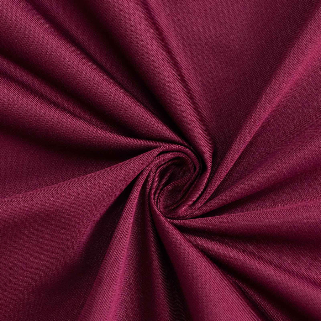 Scuba Rectangular 90"x132" Tablecloth Burgundy - Wrinkle Free, Stain Resistant & Seamless Table Cover - Bell Racket Store