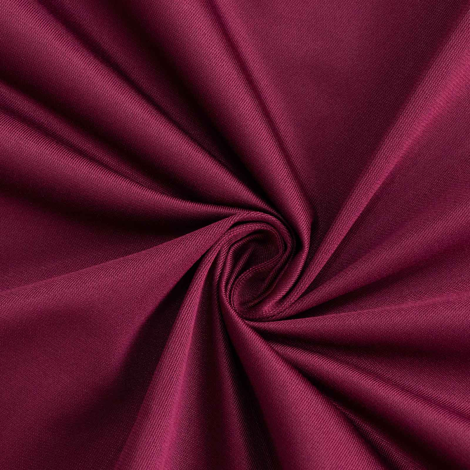 Scuba Rectangular 90"x132" Tablecloth Burgundy - Wrinkle Free, Stain Resistant & Seamless Table Cover - Bell Racket Store