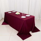 Scuba Rectangular 90"x132" Tablecloth Burgundy - Wrinkle Free, Stain Resistant & Seamless Table Cover - Bell Racket Store