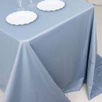 Scuba Rectangular 90"x132" Tablecloth Dusty Blue - Wrinkle Free, Stain Resistant & Seamless Table Cover - Bell Racket Store
