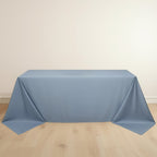 Scuba Rectangular 90"x132" Tablecloth Dusty Blue - Wrinkle Free, Stain Resistant & Seamless Table Cover - Bell Racket Store