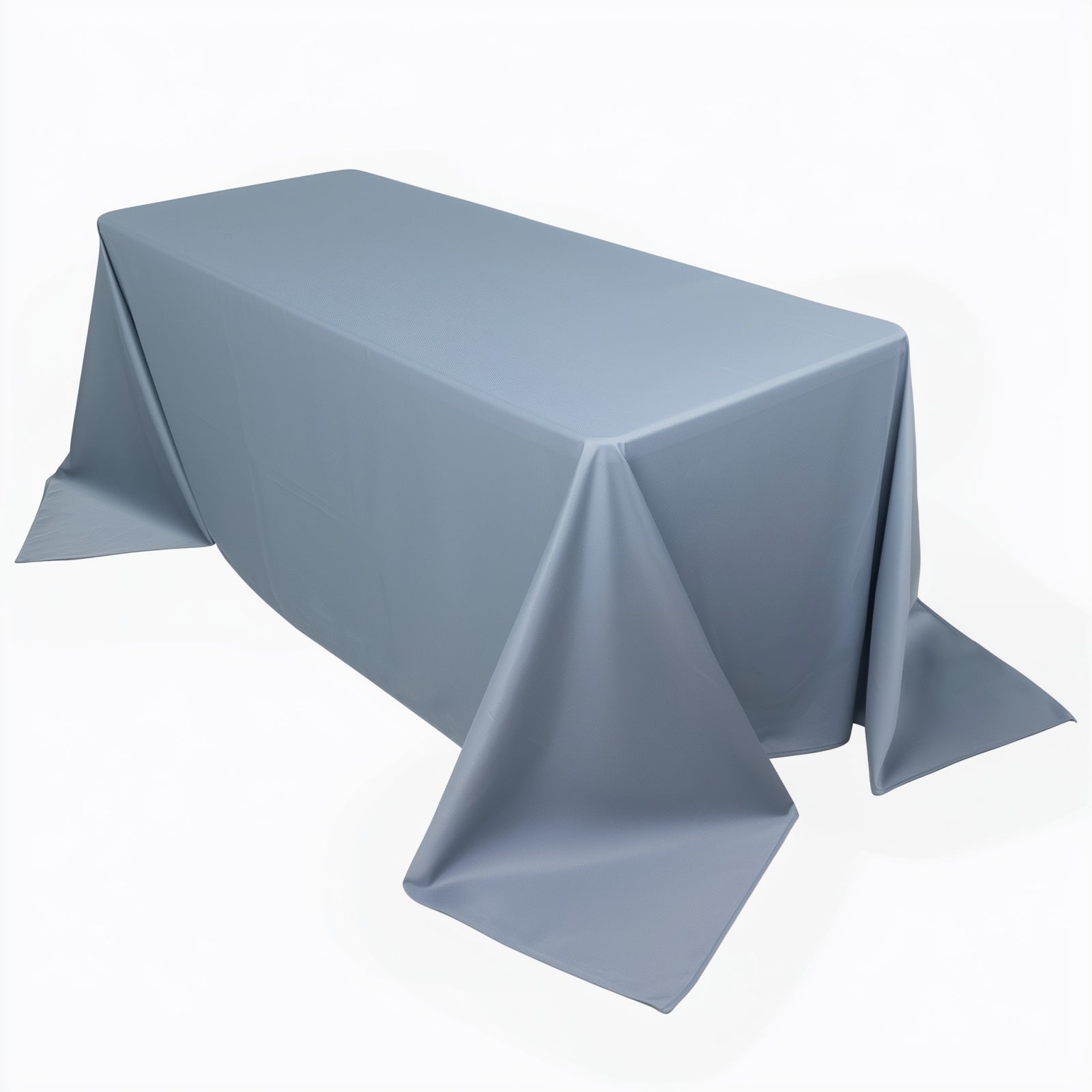Scuba Rectangular 90"x132" Tablecloth Dusty Blue - Wrinkle Free, Stain Resistant & Seamless Table Cover - Bell Racket Store