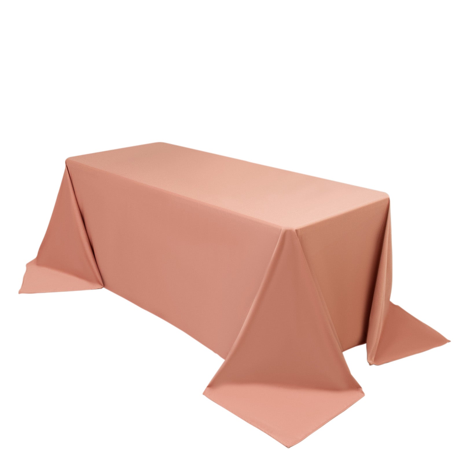 Scuba Rectangular 90"x132" Tablecloth Dusty Rose - Wrinkle Free, Stain Resistant & Seamless Table Cover - Bell Racket Store