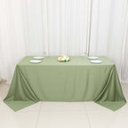 Scuba Rectangular 90"x132" Tablecloth Dusty Sage Green - Wrinkle Free, Stain Resistant & Seamless Table Cover - Bell Racket Store