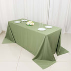 Scuba Rectangular 90"x132" Tablecloth Dusty Sage Green - Wrinkle Free, Stain Resistant & Seamless Table Cover - Bell Racket Store