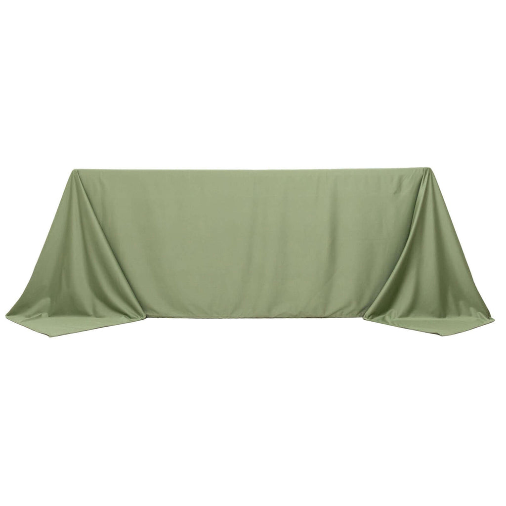 Scuba Rectangular 90"x132" Tablecloth Dusty Sage Green - Wrinkle Free, Stain Resistant & Seamless Table Cover - Bell Racket Store