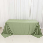 Scuba Rectangular 90"x132" Tablecloth Dusty Sage Green - Wrinkle Free, Stain Resistant & Seamless Table Cover - Bell Racket Store