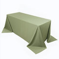 Scuba Rectangular 90"x132" Tablecloth Dusty Sage Green - Wrinkle Free, Stain Resistant & Seamless Table Cover - Bell Racket Store