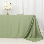 Scuba Rectangular 90"x132" Tablecloth Dusty Sage Green - Wrinkle Free, Stain Resistant & Seamless Table Cover - Bell Racket Store