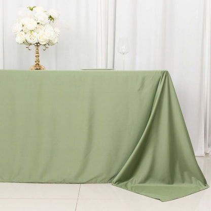 Scuba Rectangular 90"x132" Tablecloth Dusty Sage Green - Wrinkle Free, Stain Resistant & Seamless Table Cover - Bell Racket Store