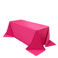Scuba Rectangular 90"x132" Tablecloth Fuchsia - Wrinkle Free, Stain Resistant & Seamless Table Cover - Bell Racket Store