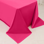 Scuba Rectangular 90"x132" Tablecloth Fuchsia - Wrinkle Free, Stain Resistant & Seamless Table Cover - Bell Racket Store