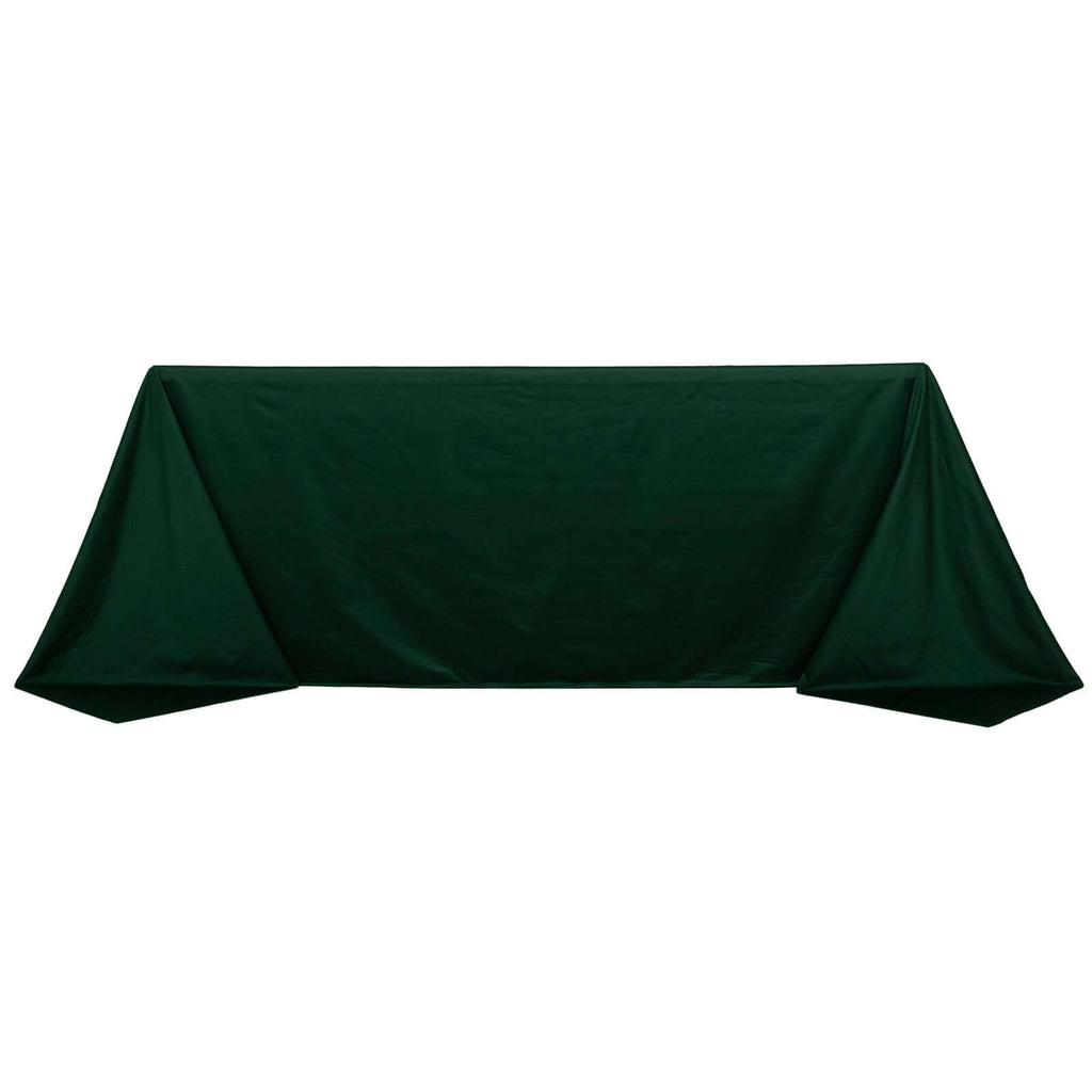 Scuba Rectangular 90"x132" Tablecloth Hunter Emerald Green - Wrinkle Free, Stain Resistant & Seamless Table Cover - Bell Racket Store