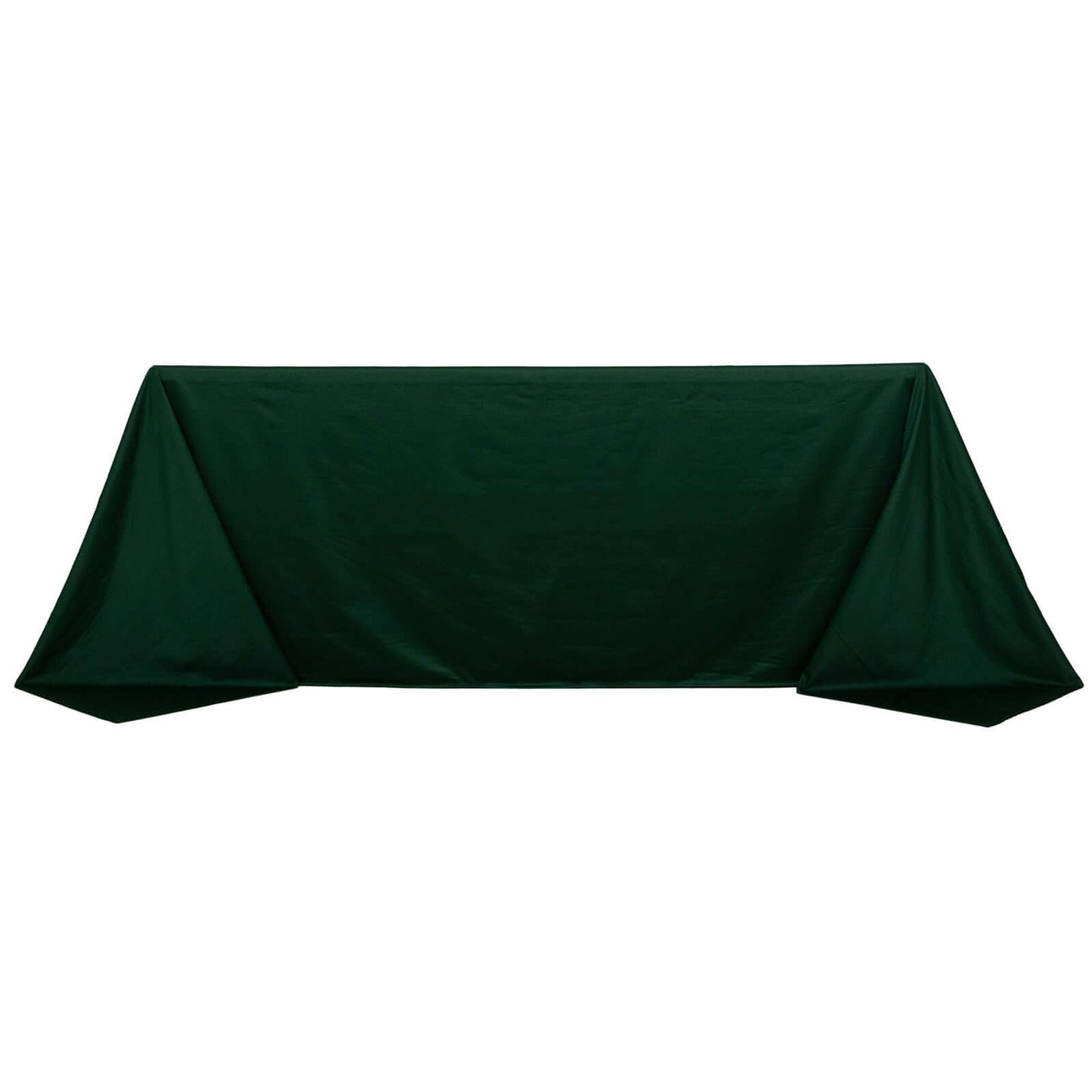 Scuba Rectangular 90"x132" Tablecloth Hunter Emerald Green - Wrinkle Free, Stain Resistant & Seamless Table Cover - Bell Racket Store
