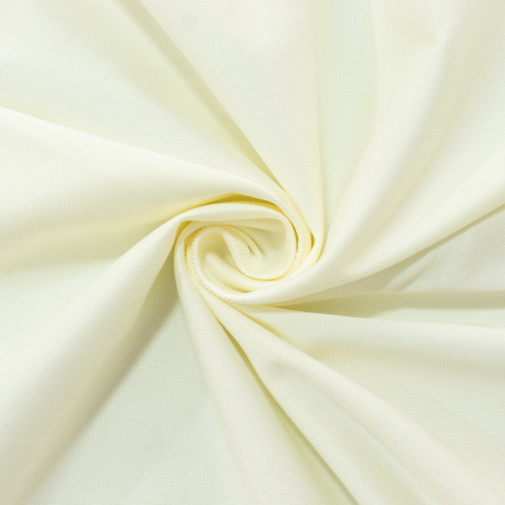 Scuba Rectangular 90"x132" Tablecloth Ivory with Rounded Corners â€“ Seamless, Wrinkle Free & Stain Resistant Table Cover - Bell Racket Store