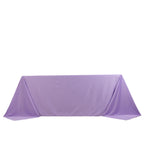 Scuba Rectangular 90"x132" Tablecloth Lavender Lilac - Wrinkle Free, Stain Resistant & Seamless Table Cover - Bell Racket Store
