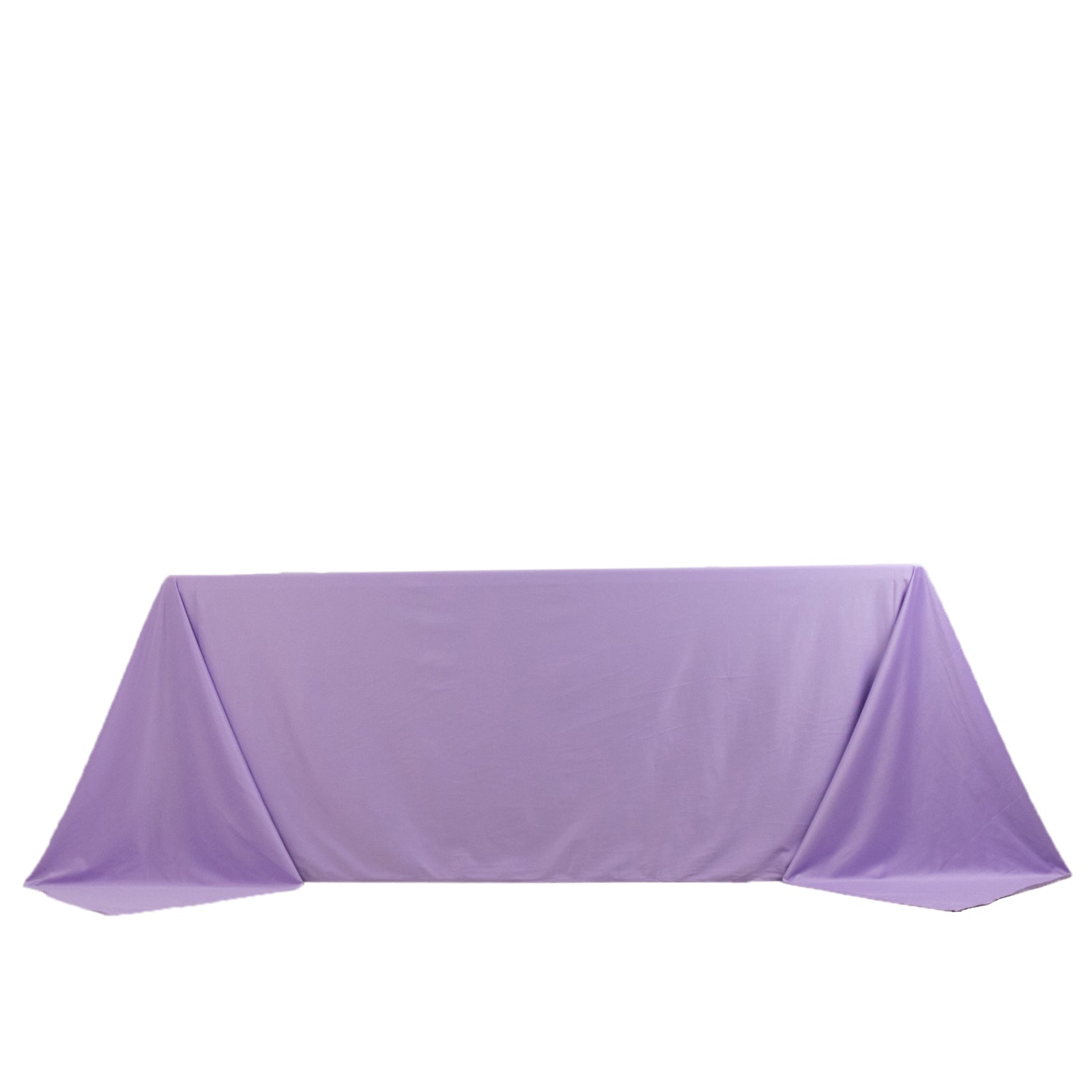 Scuba Rectangular 90"x132" Tablecloth Lavender Lilac - Wrinkle Free, Stain Resistant & Seamless Table Cover - Bell Racket Store