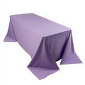 Scuba Rectangular 90"x132" Tablecloth Lavender Lilac - Wrinkle Free, Stain Resistant & Seamless Table Cover - Bell Racket Store