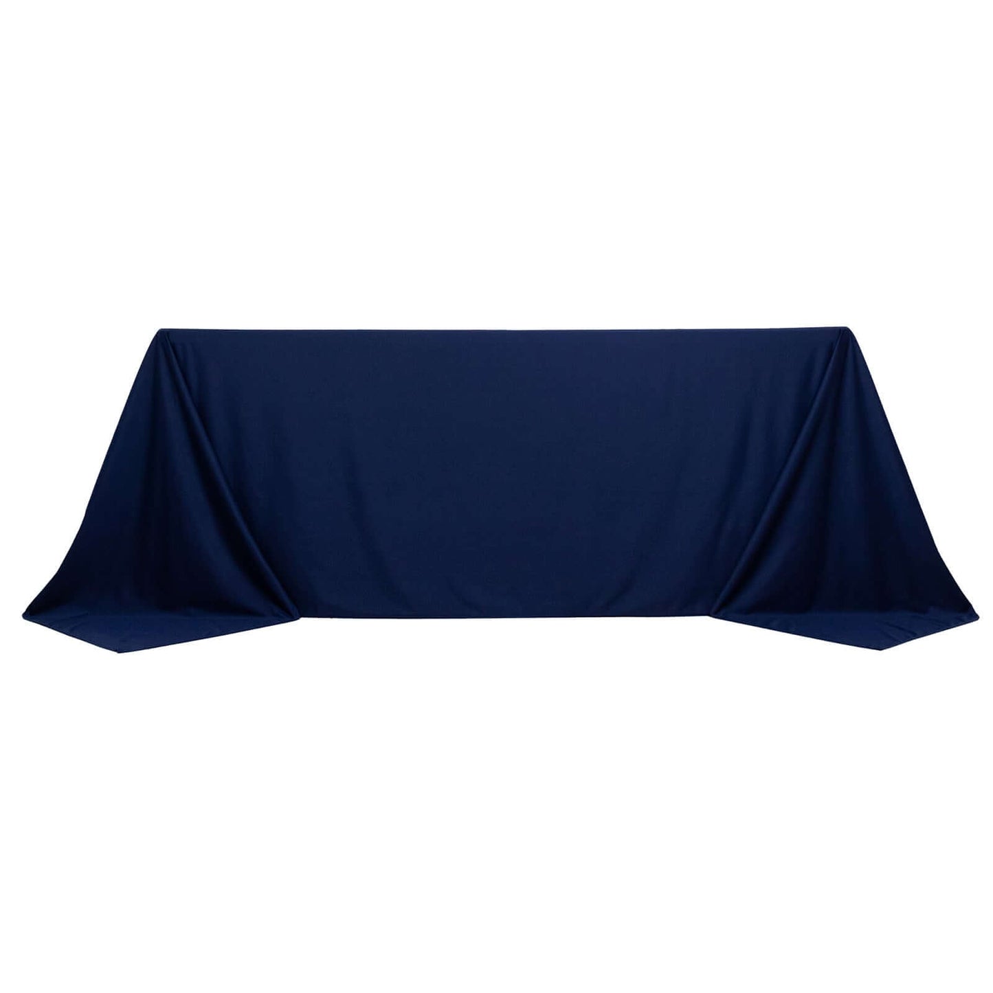 Scuba Rectangular 90"x132" Tablecloth Navy Blue - Wrinkle Free, Stain Resistant & Seamless Table Cover - Bell Racket Store