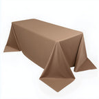 Scuba Rectangular 90"x132" Tablecloth Nude - Wrinkle Free, Stain Resistant & Seamless Table Cover - Bell Racket Store