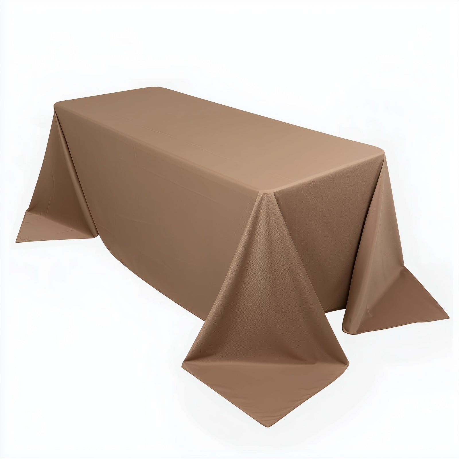 Scuba Rectangular 90"x132" Tablecloth Nude - Wrinkle Free, Stain Resistant & Seamless Table Cover - Bell Racket Store