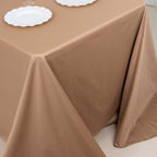 Scuba Rectangular 90"x132" Tablecloth Nude - Wrinkle Free, Stain Resistant & Seamless Table Cover - Bell Racket Store