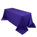 Scuba Rectangular 90"x132" Tablecloth Purple - Wrinkle Free, Stain Resistant & Seamless Table Cover - Bell Racket Store