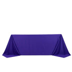 Scuba Rectangular 90"x132" Tablecloth Purple - Wrinkle Free, Stain Resistant & Seamless Table Cover - Bell Racket Store