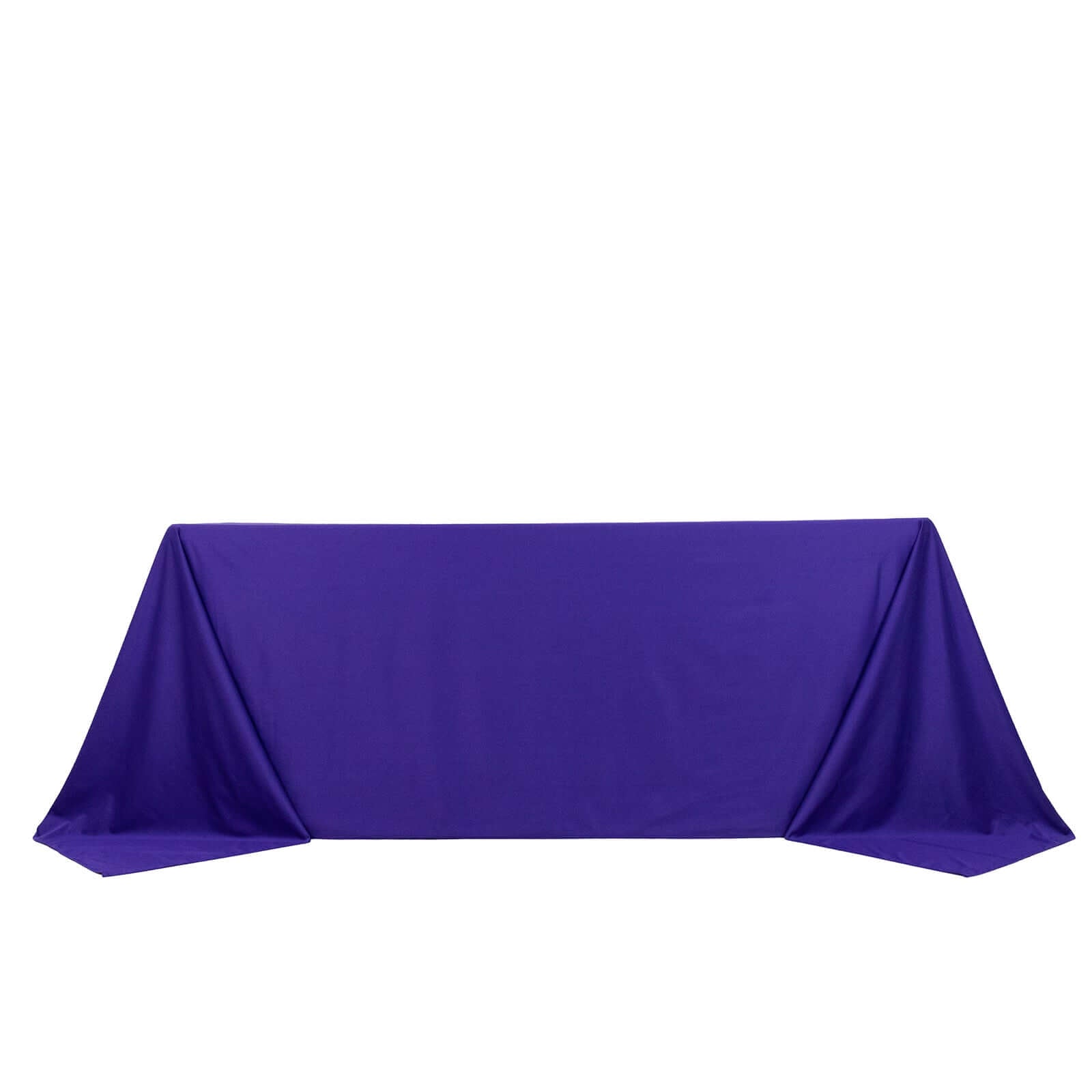 Scuba Rectangular 90"x132" Tablecloth Purple - Wrinkle Free, Stain Resistant & Seamless Table Cover - Bell Racket Store