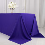 Scuba Rectangular 90"x132" Tablecloth Purple - Wrinkle Free, Stain Resistant & Seamless Table Cover - Bell Racket Store