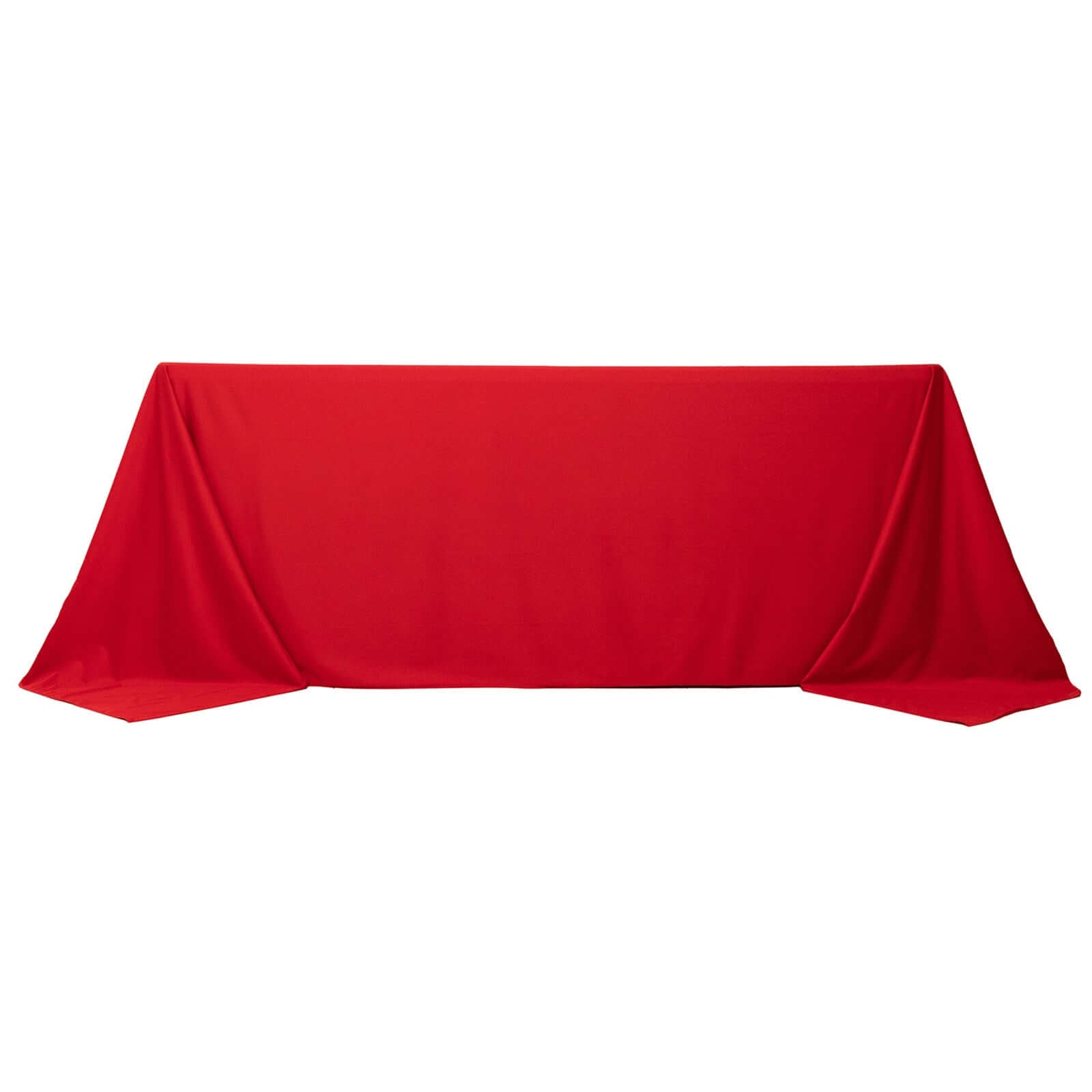 Scuba Rectangular 90"x132" Tablecloth Red - Wrinkle Free, Stain Resistant & Seamless Table Cover - Bell Racket Store