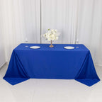 Scuba Rectangular 90"x132" Tablecloth Royal Blue - Wrinkle Free, Stain Resistant & Seamless Table Cover - Bell Racket Store