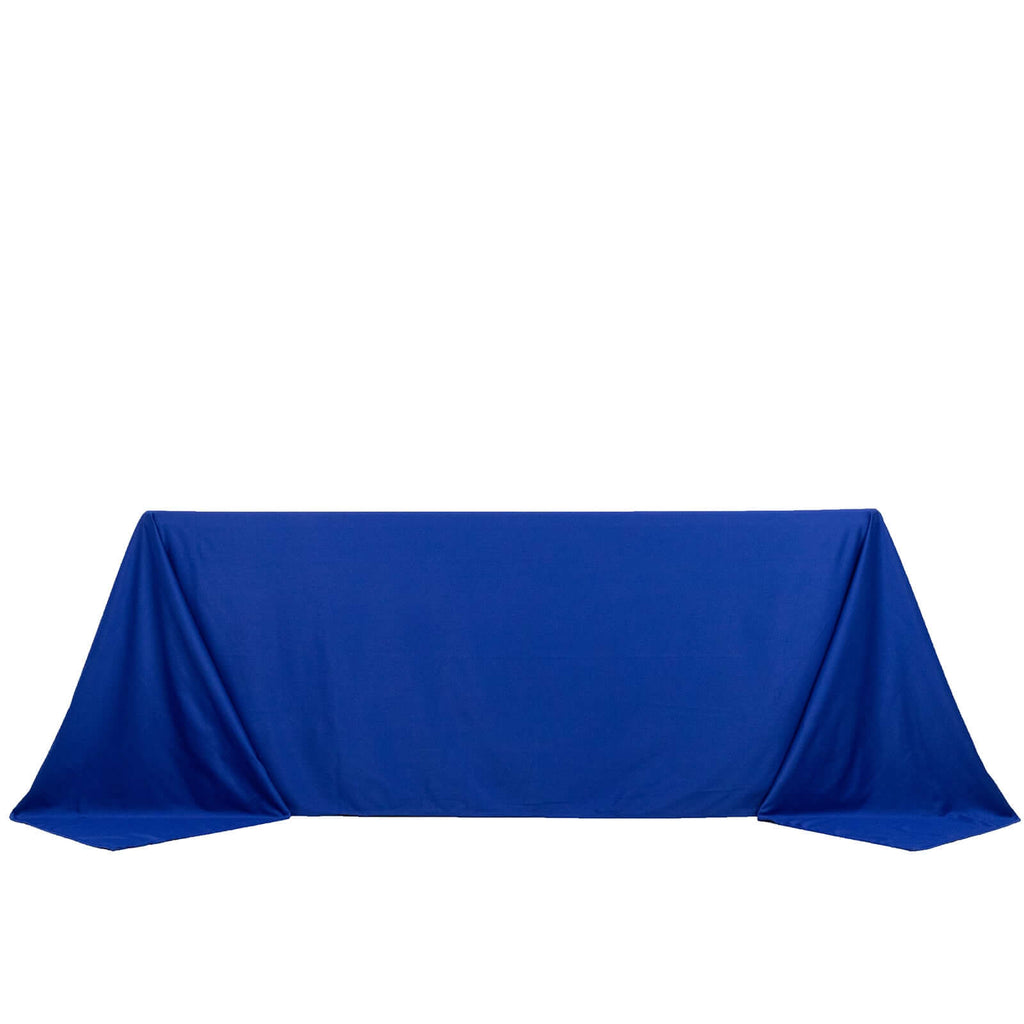 Scuba Rectangular 90"x132" Tablecloth Royal Blue - Wrinkle Free, Stain Resistant & Seamless Table Cover - Bell Racket Store